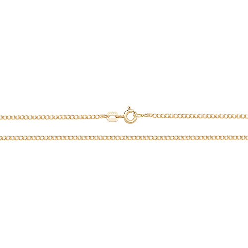 9 carat yellow gold flat curb chain