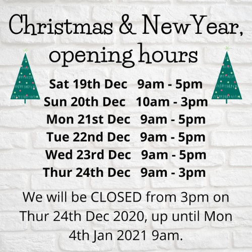 christmas opening hours 2021
