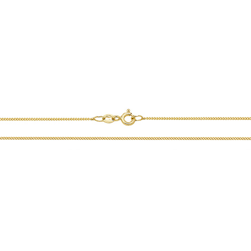 18 carat yellow gold close curb chain