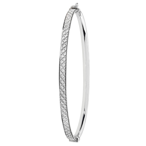 silver frosted bangle