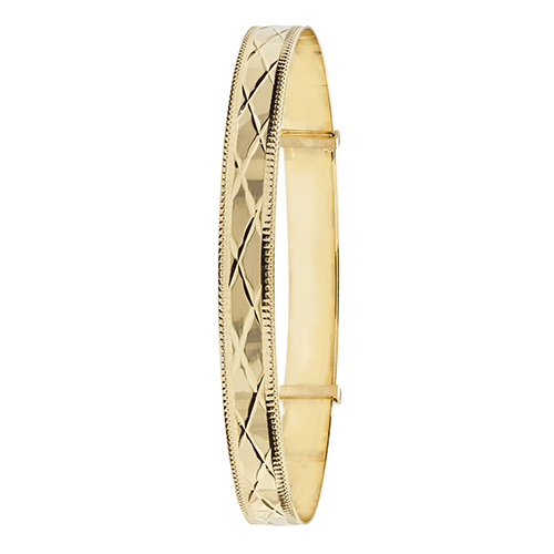 9 carat yellow gold expandable bangle