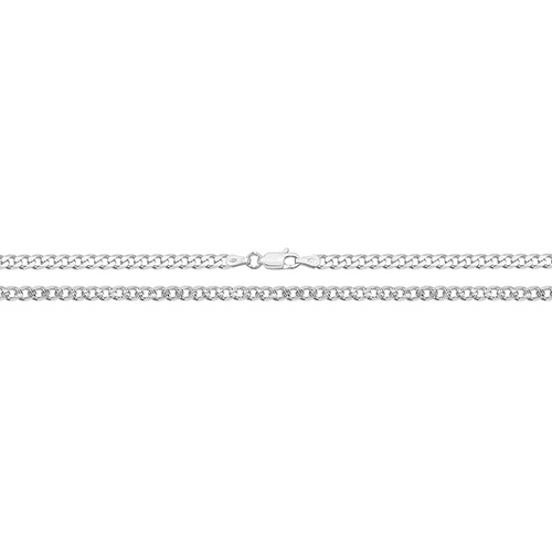 sterling silver curb pave bracelet