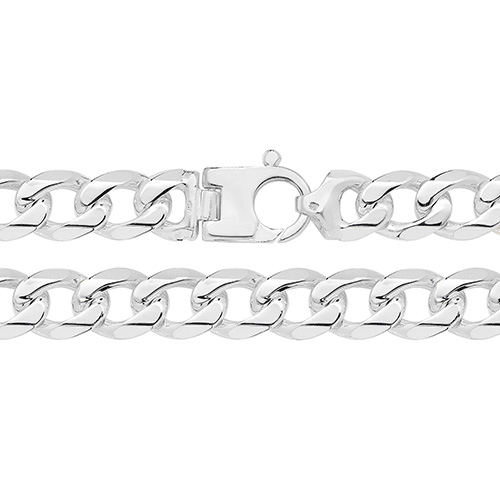 large silver curb chain