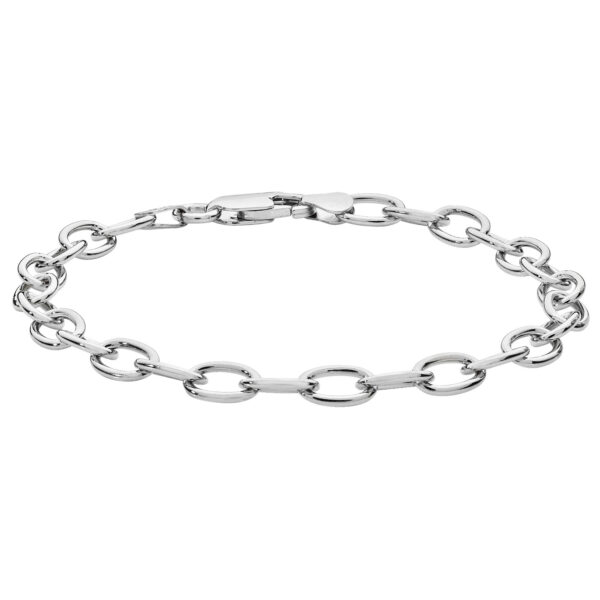 sterling silver oval cable bracelet