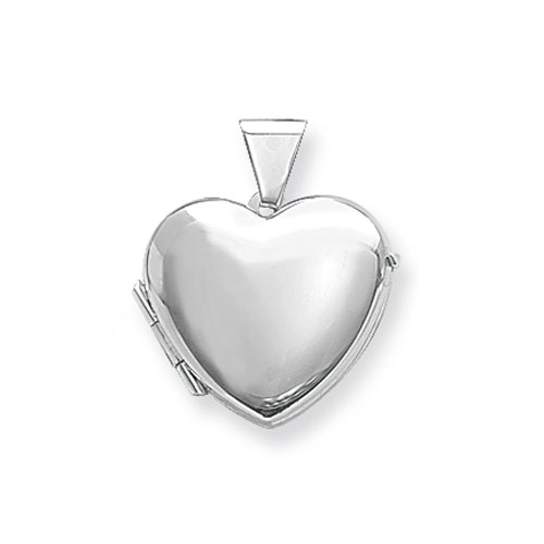 sterling silver plain heart locket