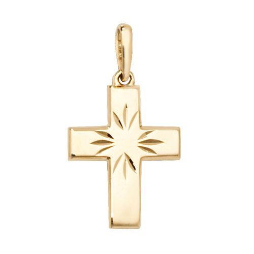 9 carat yellow gold cross