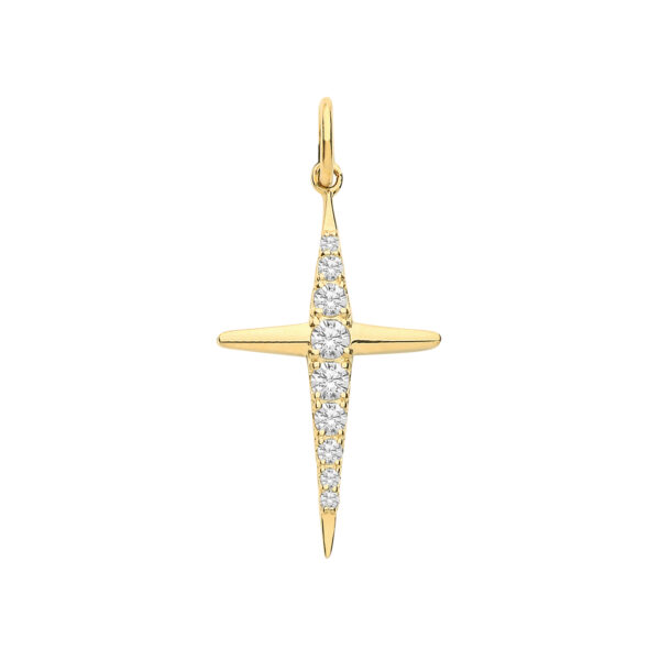 9 carat yellow gold cross