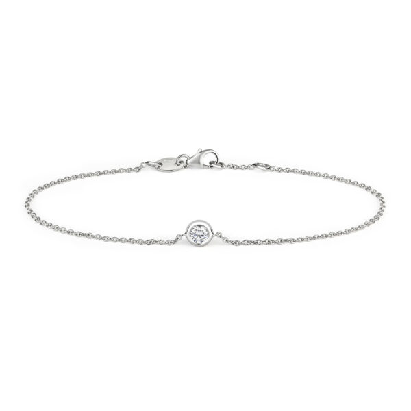 18 carat white gold diamond bracelet