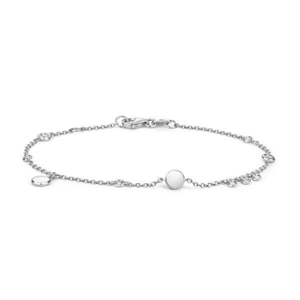 18 carat white gold diamond bracelet