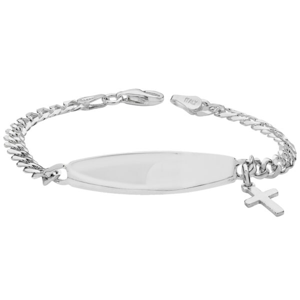sterling silver babies cross charm bracelet