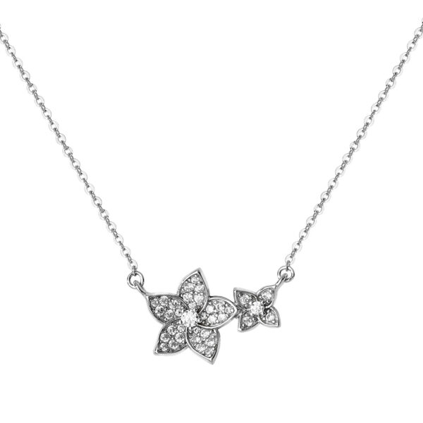 silver flower pendant