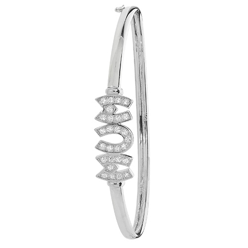 sterling silver mum bangle