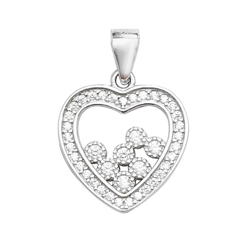 heart cz pendant