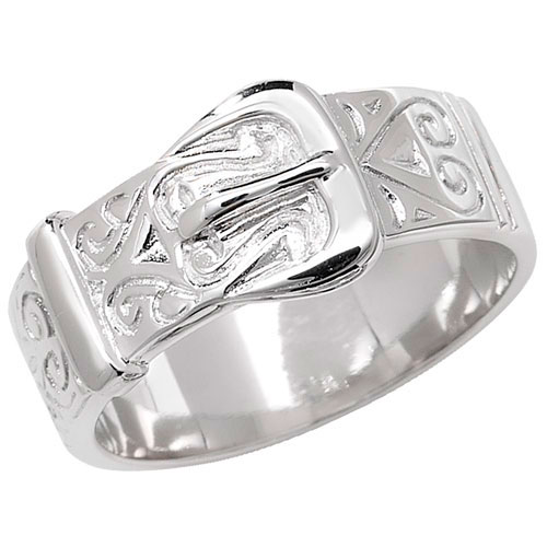 Mens silver buckle ring outlet
