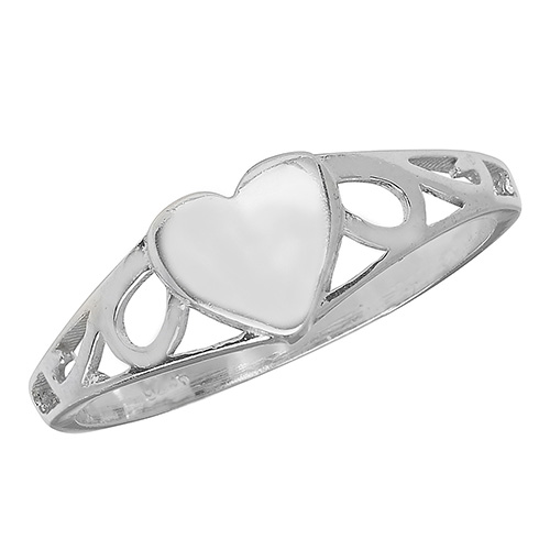 silver heart ring