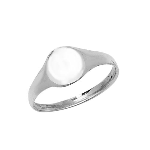 sterling silver oval signet ring