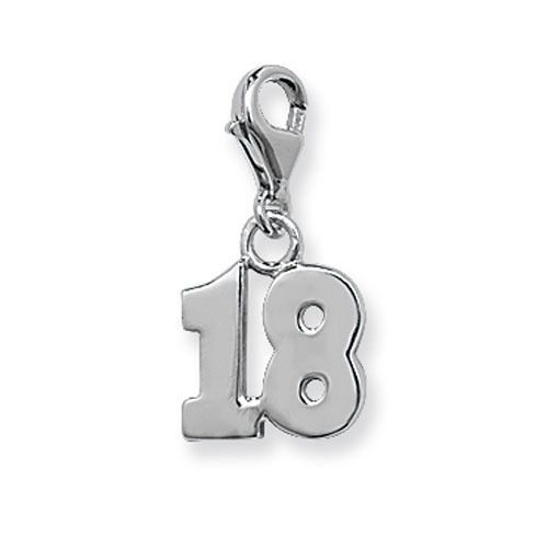 Silver 18 charm clearance