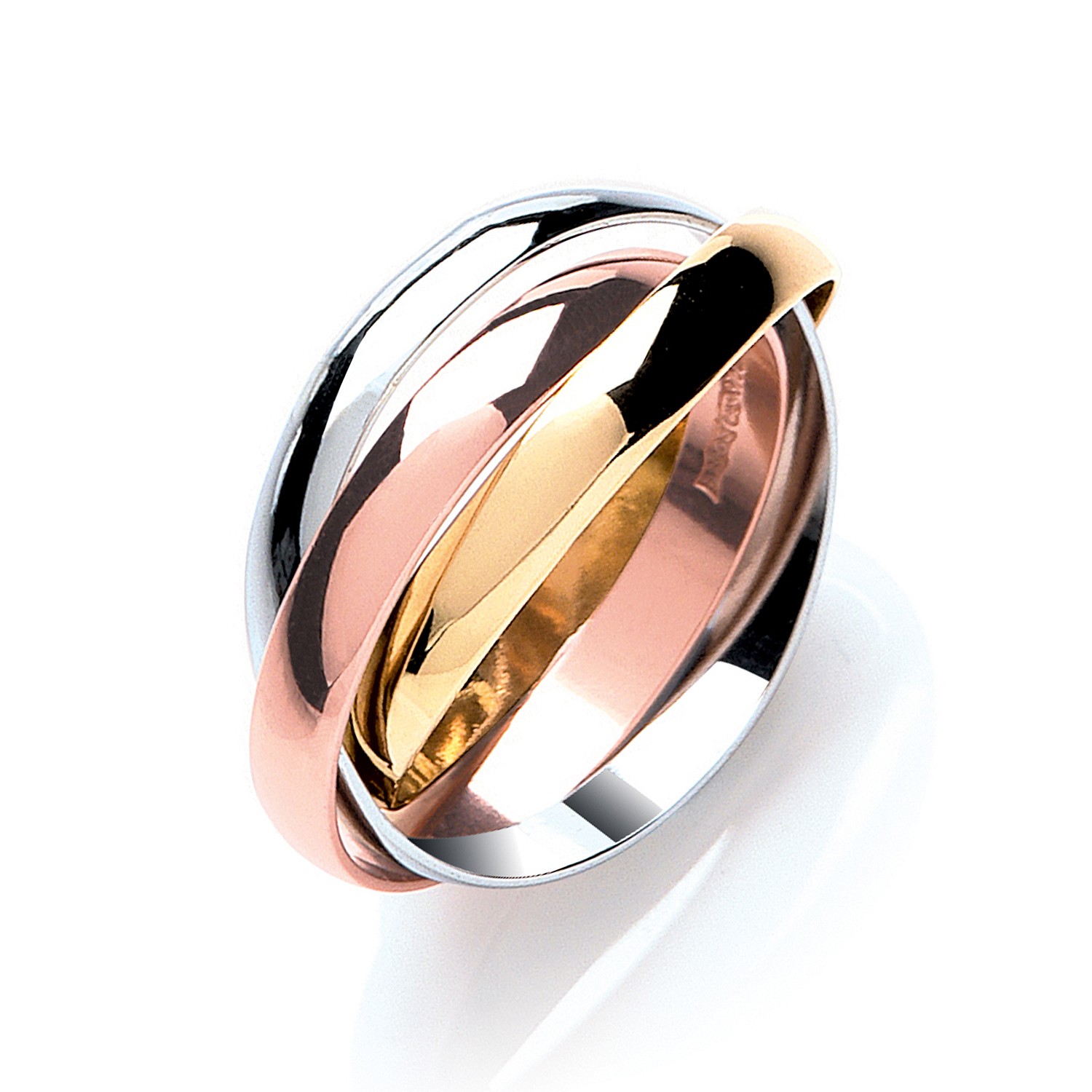 Ladies 9ct Multi-Tone Gold Russian Wedding Ring | Miltons Diamonds