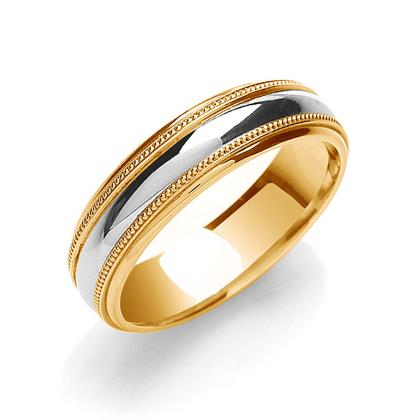 Two tone milgrain wedding band new arrivals