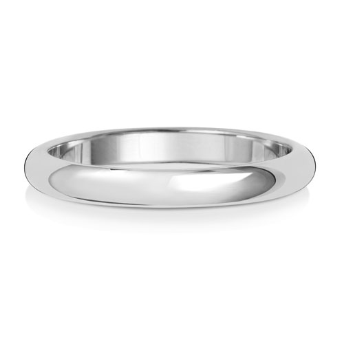 2mm D-Shape Wedding Band