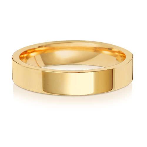 4mm Flat Court Wedding Band