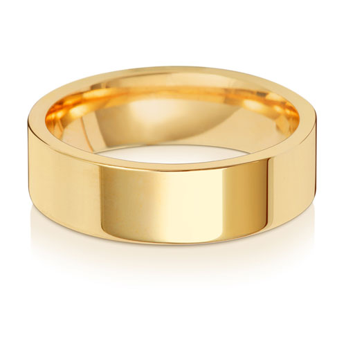 6mm Flat Court Wedding Band