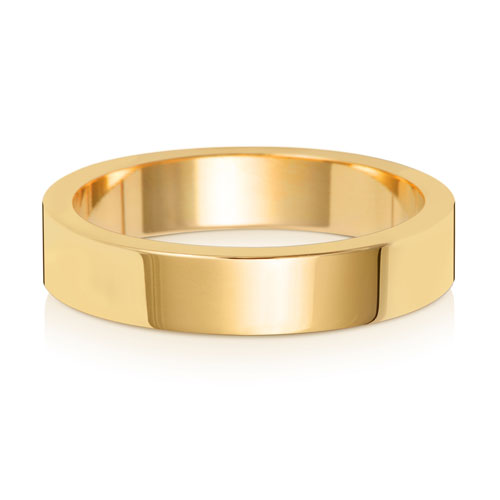 4mm Flat Wedding Band - Northumberland Goldsmiths