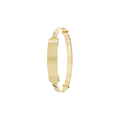 9 CARAT YELLOW GOLD BABY BANGLE ID