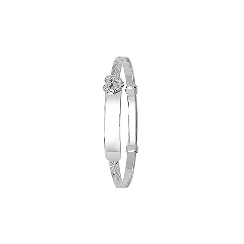 9 Carat white gold baby bangle