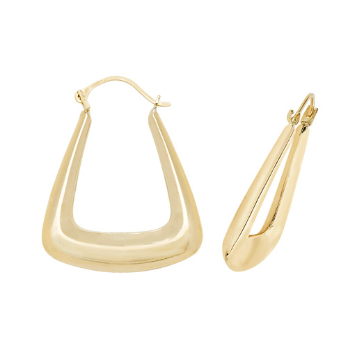 9 carat yellow gold creole earrings