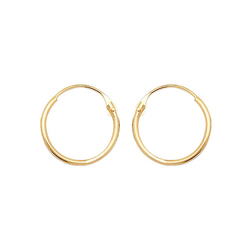 9 carat yellow gold sleeper earrings