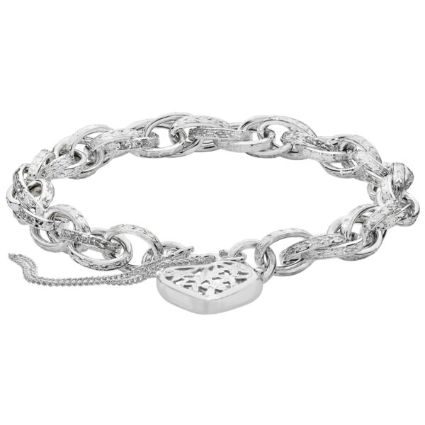 Nan Silver Cc Letter Cuff Link Bracelet | Chairish