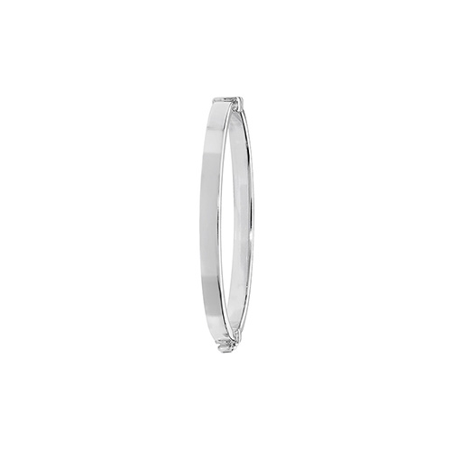 sterling silver hinged plain baby bangle