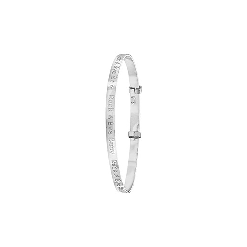 sterling silver rock a bye baby bangle