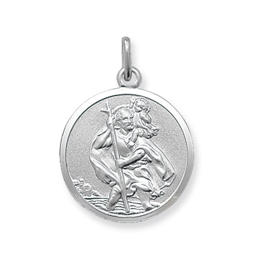 silver st christopher pendant