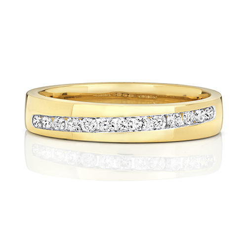 9ct yellow gold diamond wedding ring
