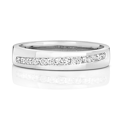9 carat white gold diamond wedding ring