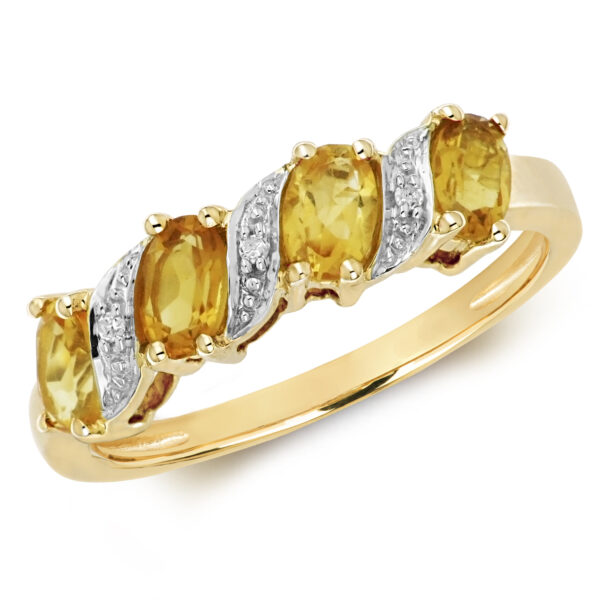9 carat gold citrine ring