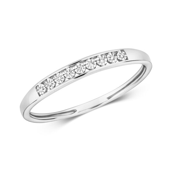 9 carat white gold diamond eternity ring