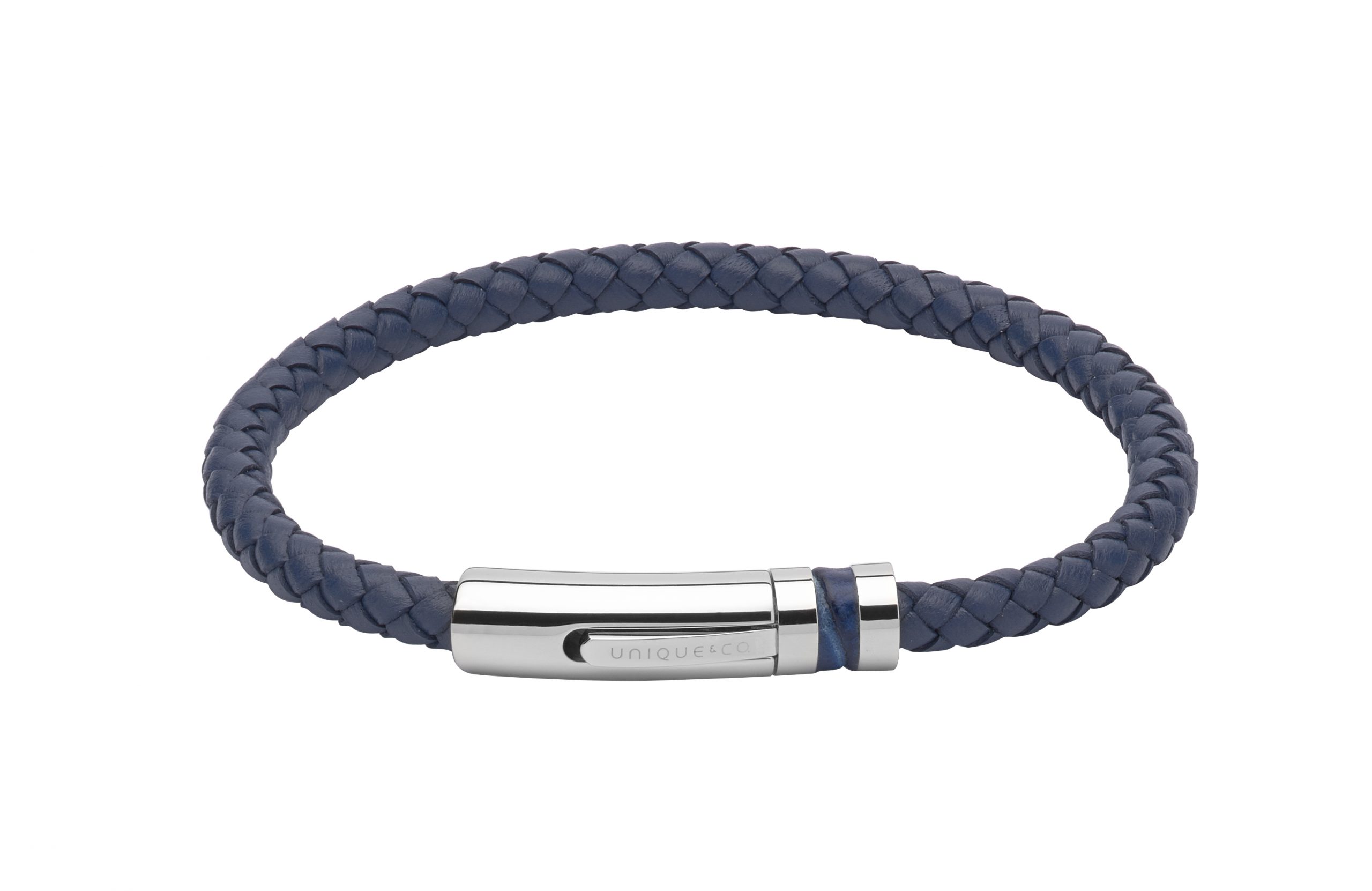 Men's Leather Blue Bracelet - Northumberland Goldsmiths
