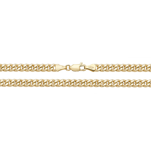 9 carat yellow gold cuban chain