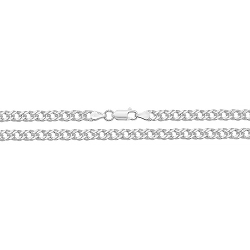 sterling silver double curb chain