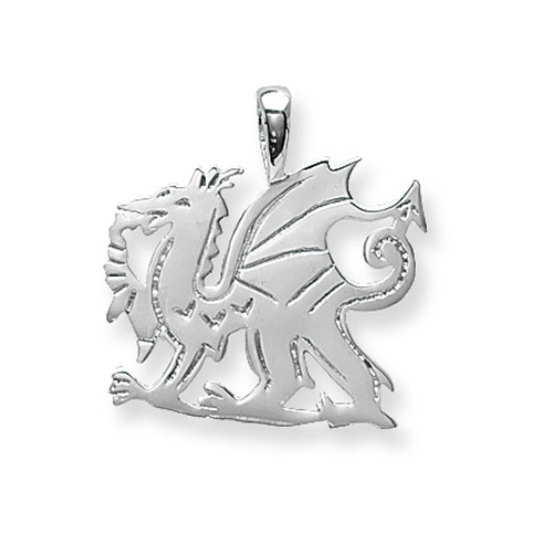 sterling silver welsh dragon pendant