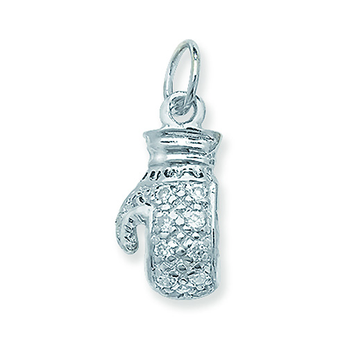 silver boxing glove pendant