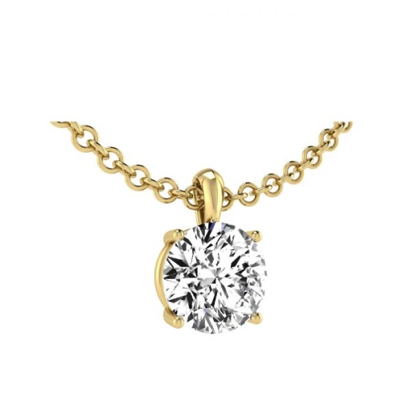 9 carat yellow gold diamond pendant and chain