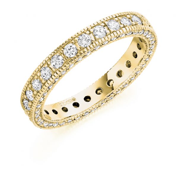 18 carat yellow gold full eternity diamond ring