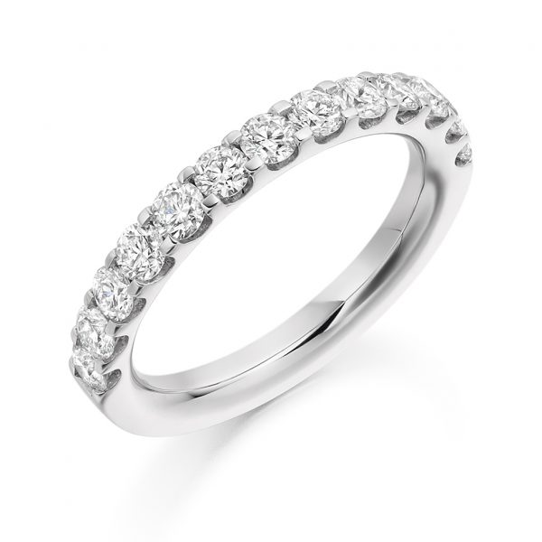 platinum diamond wedding ring micro claw set beautiful
