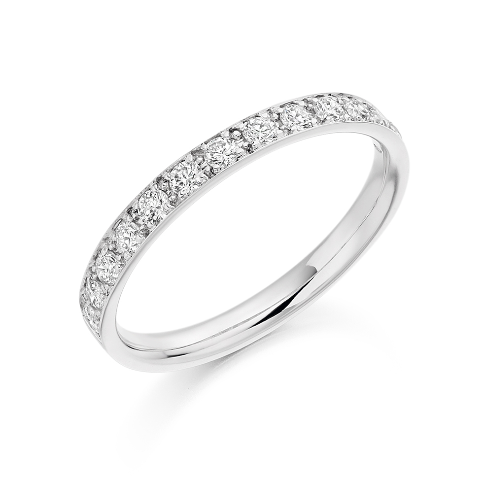 Diamond Grain Set Wedding Ring