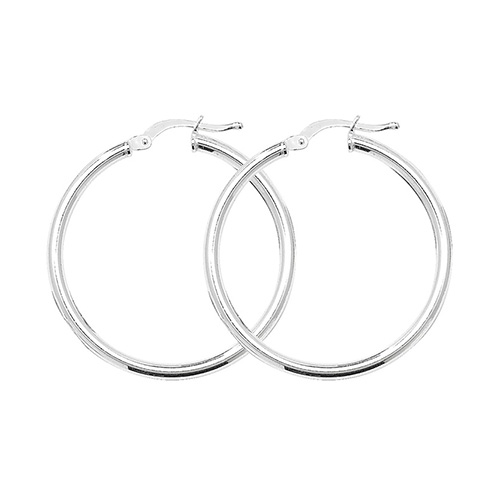 silver hoop earrings