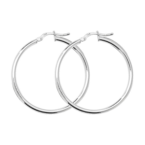 silver hoop earrings